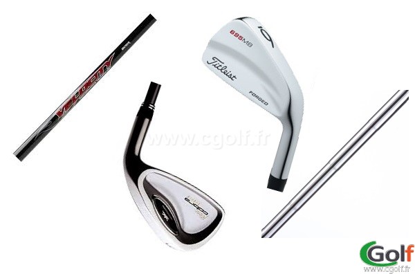 les différents club de golf, tête de club oversize, lame, shaft graphite ou acier 