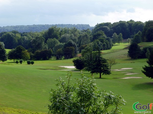 Fairway n°14 et 18 du golf d'Abbeville proche de la Baie de Somme en Picardie