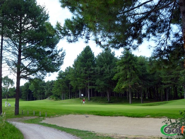 Le green du trou n°18 au golf de Fort-Mahon-Plage de Belle Dune dans la Somme en Picardie