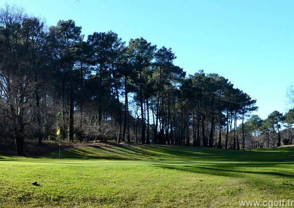 Green du golf de Biscarrosse parcours forêt-océan dans les Landes en Aquitaine