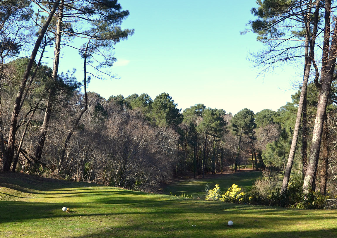 Trou n°1 du golf de Biscarrosse parcours lac en Aquitaine dans les Landes