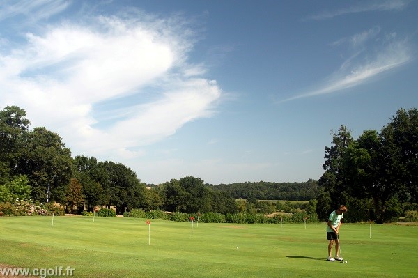 Putting green du golf La Domangère proche de la Roche-su-yon en Vendée Pays de Loire