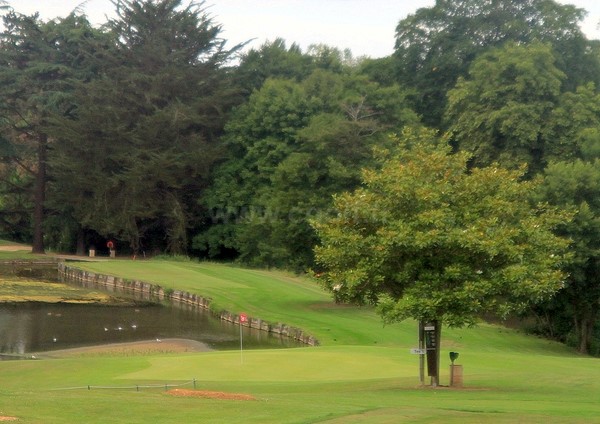 Green n°18 du golf d'Houlgate dans le Calvados en Basse Normandie proche de Cabourg