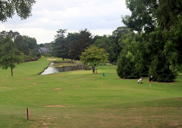 Pitching green du golf d'Houlgate en Normandie dans le Calvados proche de Cabourg