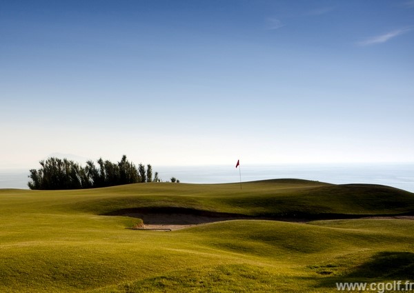 Green n°9 du golf d' Ilbarritz  en Aquitaine dans les Pyrénées Atlantique à Bidart