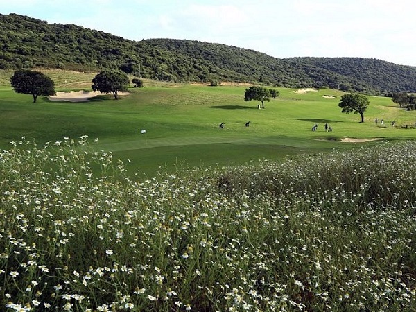 fairways du golf de Murtoli en Sartène dans la Corse du sud proche de Bonifacio