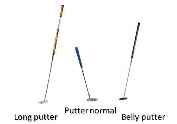 les différentes longueurs de putter, le putter traditionnel, le belly putter et le long putter