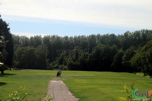 Départ du trou n°1 du golf du Touquet parcours la Forêt en Nord-Pas-de-Calais sur la Cote d'Opale