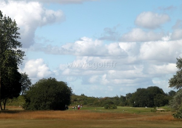 Départ trou n°12 du golf de Cabourg Varaville-le Home en Normandie dans le Calvados 