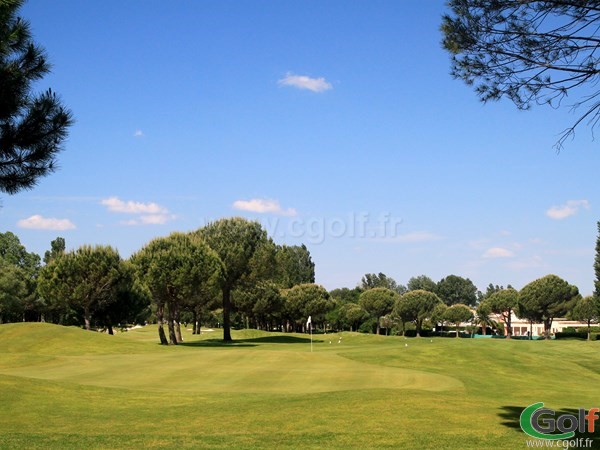 Le green 9 du parcours les Flamands Roses de la Grande Motte